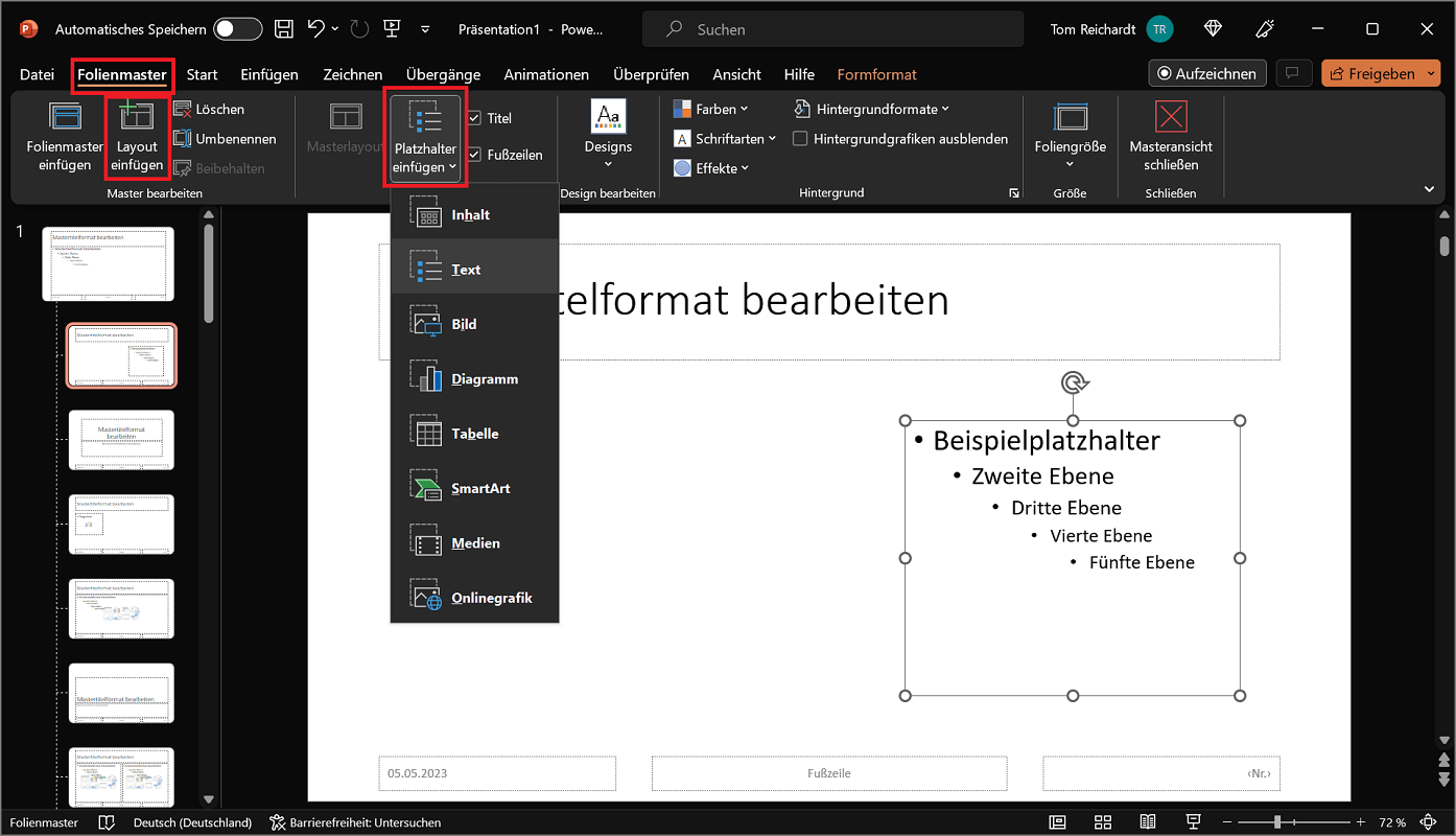 Wstaw układ do programu PowerPoint i zaprojektuj go indywidualnie