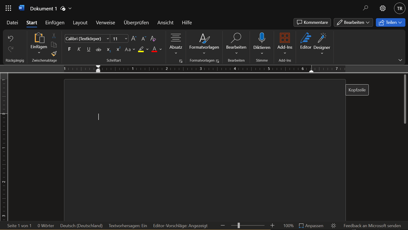 Microsoft Office Word w wersji chmurowej