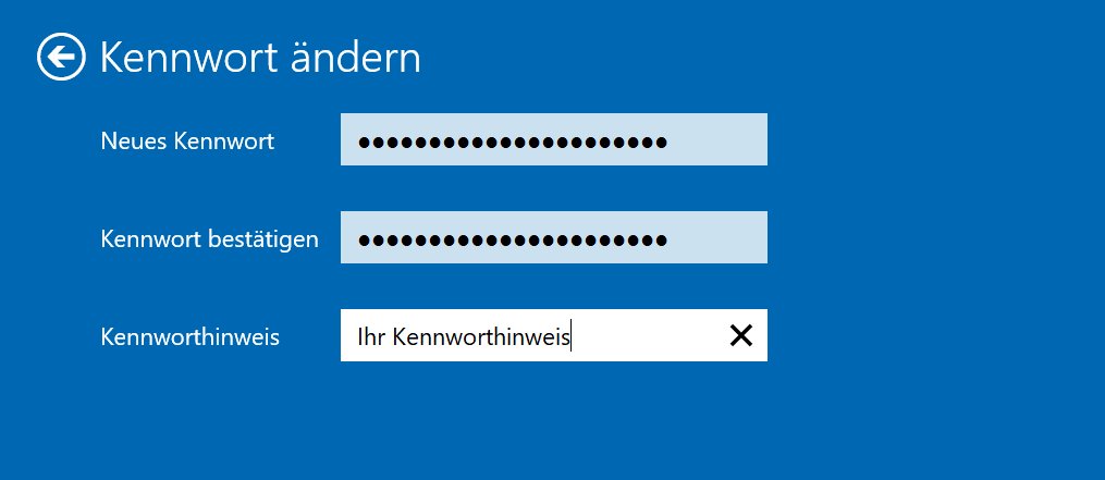 Zmień hasło w systemie Windows 10