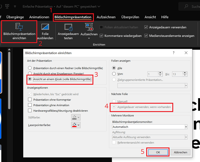 Włącz nieskończoną pętlę w programie PowerPoint