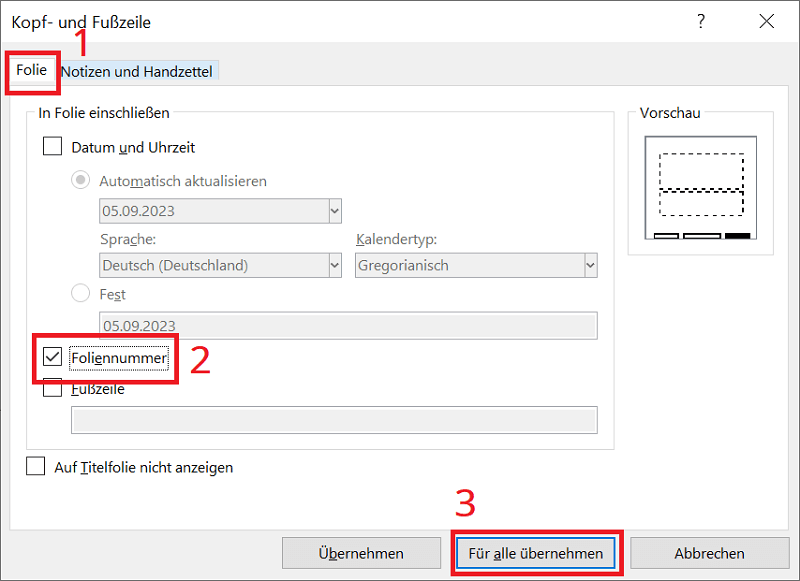 Wstaw numery slajdów programu PowerPoint