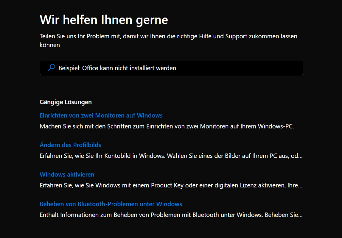 Sekcja pomocy programu Windows Defender