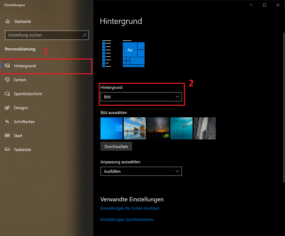 Zmień tapetę pulpitu systemu Windows