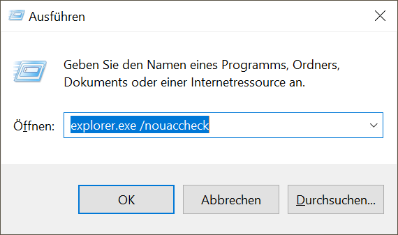 Uruchom Eksploratora Windows jako administrator