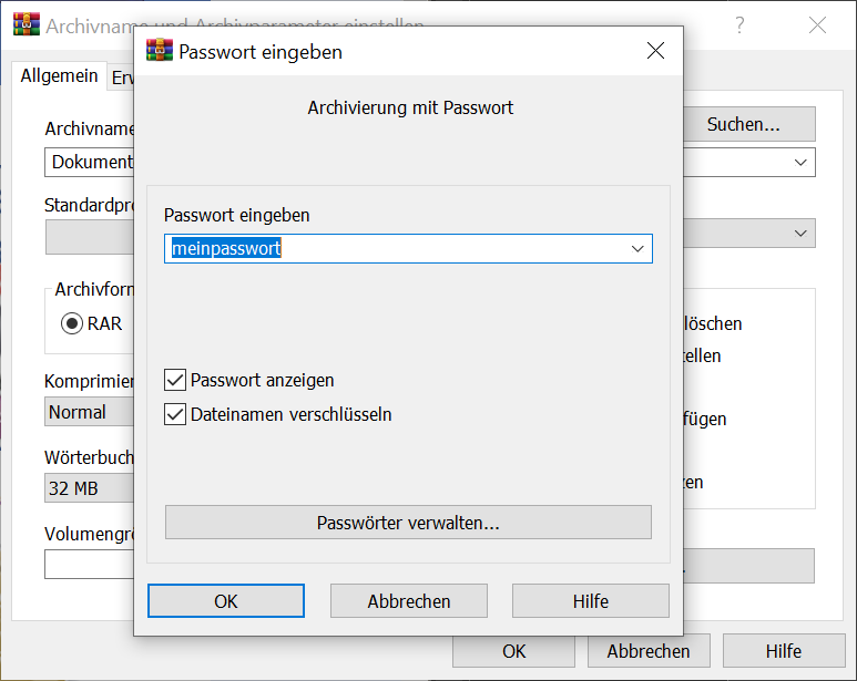 Chroń foldery Windows za pomocą WinRAR