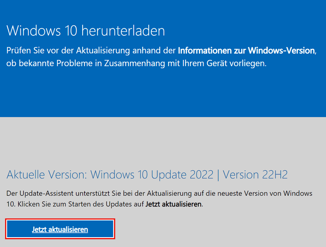 Pobierz za pomocą Asystenta Windows Update