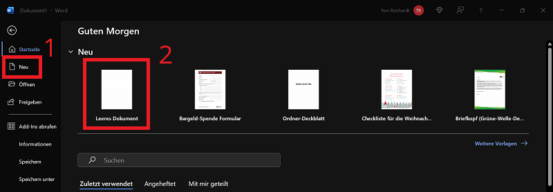 Utwórz pusty dokument w programie Word
