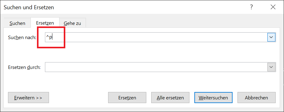 Znajdź i usuń podział wiersza za pomocą funkcji Znajdź i zamień w programie Word
