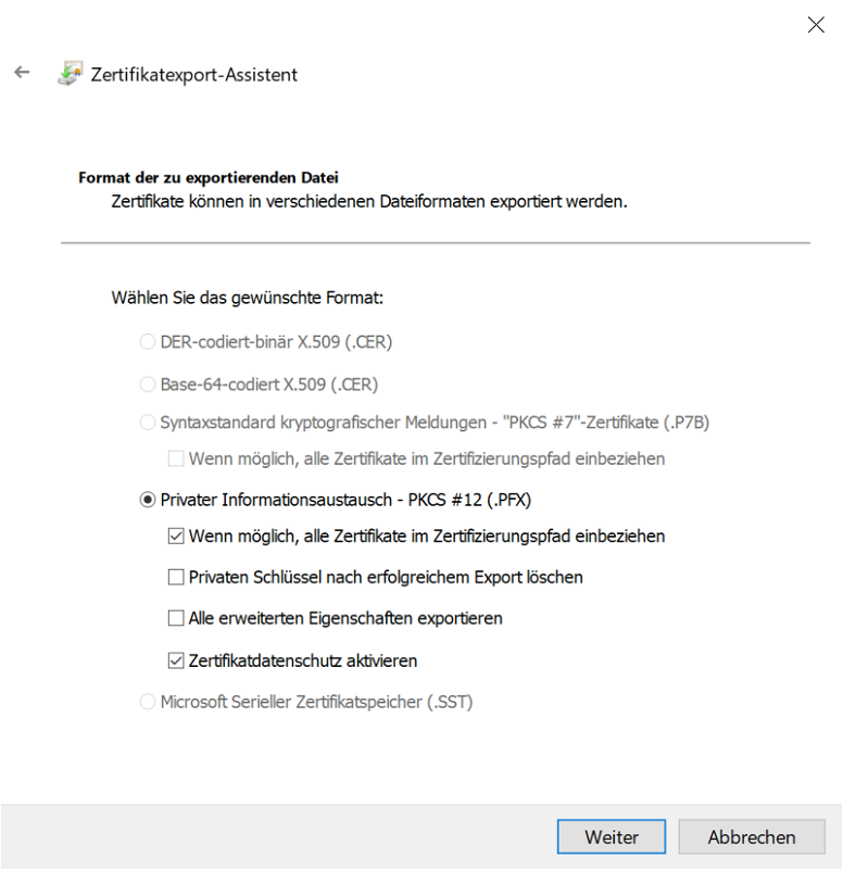 Kreator importu certyfikatów