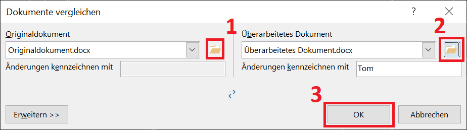 Porównaj dwa dokumenty programu Word