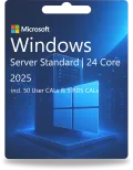 Windows Server 2025 Standard | 24 Core + 50 User CALs + 5 RDS CALs