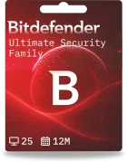 Bitdefender Ultimate Security Family | 25 urządzeń | 1 rok