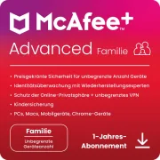 McAfee+ Advanced Family | 6 użytkowników | 1 rok