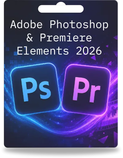 Adobe Photoshop & Premiere Elements 2026 | 1 użytkownik | 3 lata