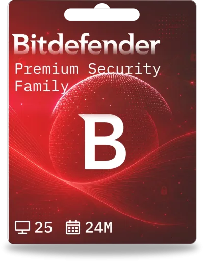 Bitdefender Premium Security Family | 25 urządzeń | 2 lata