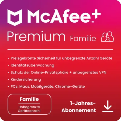 McAfee+ Premium Family | 6 użytkowników | 1 rok