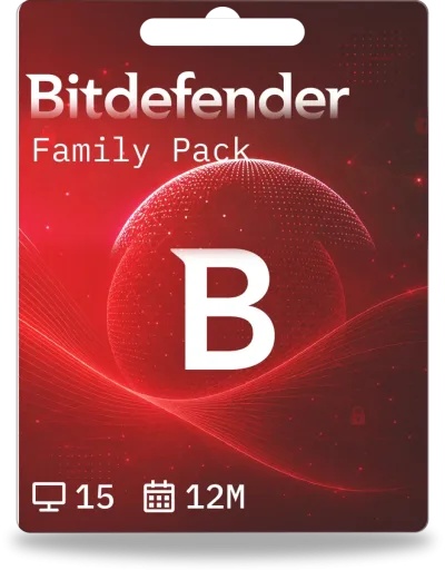Bitdefender Family Pack | 15 urządzeń | 1 rok